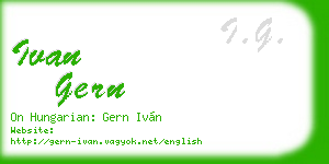 ivan gern business card